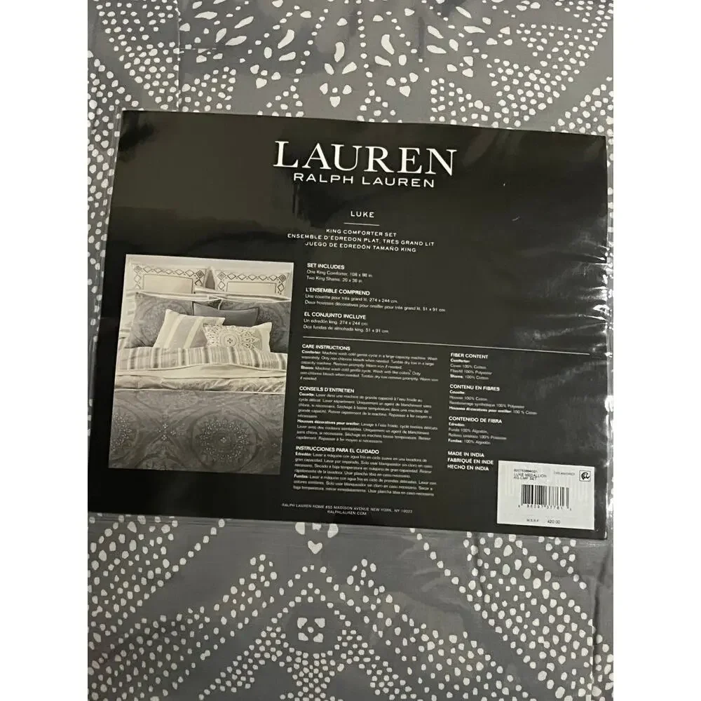 New❤️LAUREN RALPH LAUREN Cotton King Comforter set